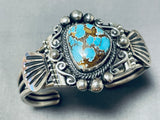 Distinctive Vintage Native American Navajo 8 Turquoise Sterling Silver Bracelet-Nativo Arts