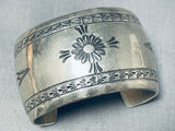 Dramatic Vintage Native American Navajo Sterling Silver Bracelet-Nativo Arts