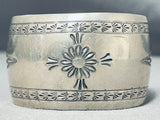 Dramatic Vintage Native American Navajo Sterling Silver Bracelet-Nativo Arts
