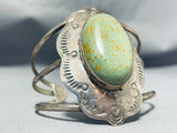Dynamic Chim Butte Signed Native American Navajo Royston Turquoise Sterling Silver Bracelet-Nativo Arts
