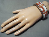 Dynamic Vintage Native American Navajo Spiny Oyster Sterling Silver Bracelet Old-Nativo Arts