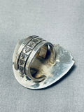 Dynamic Vintage Native American Navajo Turquoise Sterling Silver Ring-Nativo Arts