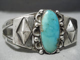 Earlier Unique Vintage Native American Navajo Hand Repoussed Sterling Silver Bracelet Old-Nativo Arts