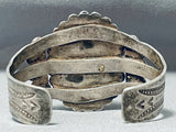 Earlier Vintage Native American Navajo Petrified Wood Sterling Silver Bracelet-Nativo Arts