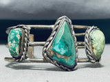 Early Authentic Vintage Native American Navajo Royston Turquoise Sterling Silver Bracelet-Nativo Arts