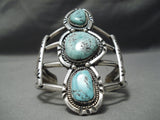 Early Carling Turquoise Towerinv Vintage Native American Navajo Sterling Silver Bracelet-Nativo Arts