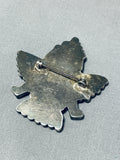 Early Museum Vintage Native American Zuni Turquoise Sterling Silver Pin-Nativo Arts
