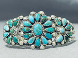 Early Rare Vintage Native American Navajo Turquoise Sterling Silver Bracelet Cuff-Nativo Arts