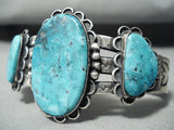 Early Top Shelf Vintage Native American Navajo Turquoise Sterling Silver Bracelet-Nativo Arts