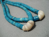 Early Vintage Santo Domingo Native American Navajo Vintage Turquoise Jacla Necklace Old-Nativo Arts