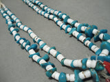 Early Vintage Santo Domingo Native American Navajo Vintage Turquoise Jacla Necklace Old-Nativo Arts