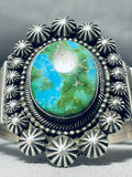 Earth Turquoise Native American Navajo Detailed Sterling Silver Bracelet-Nativo Arts