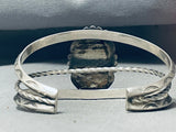 Elegant Vintage Native American Navajo Jet Sterling Silver Bracelet-Nativo Arts