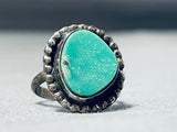 Elegant Vintage Native American Navajo Royston Turquoise Sterling Silver Ring-Nativo Arts