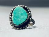 Elegant Vintage Native American Navajo Royston Turquoise Sterling Silver Ring-Nativo Arts