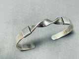 Elevated Technique Vintage Twisted Sterling Silver Native American Navajo Bracelet-Nativo Arts
