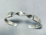 Elevated Technique Vintage Twisted Sterling Silver Native American Navajo Bracelet-Nativo Arts