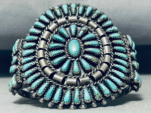 Eula Mae Begay Vintage Native American Navajo Turquoise Sterling Silver Bracelet-Nativo Arts