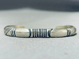 Ev Teller Marvelous Vintage Native American Navajo Sterling Silver Bracelet-Nativo Arts
