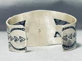 Evelyn Abeita Vintage Native American Navajo Old Kingman Turquoise Sterling Silver Bracelet-Nativo Arts