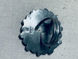 Excellent Native American Navajo Sleeping Beauty Turquoise Sterling Silver Dime Ring-Nativo Arts