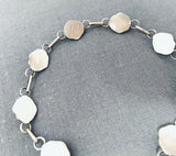 Excellent Native American Navajo Turquoise Coral Sterling Silver Flower Bracelet-Nativo Arts