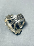Exceptional Native American Navajo Sterling Silver Buffalo Ring-Nativo Arts