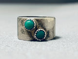 Exceptional Signed Vintage Native American Navajo Malachite Sterling Silver Ring-Nativo Arts