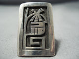 Exceptional Vintage Hopi Sterling Silver Kachina Ring Native American-Nativo Arts