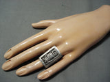 Exceptional Vintage Hopi Sterling Silver Kachina Ring Native American-Nativo Arts