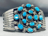 Exceptional Vintage Native American Navajo Morenci Turquoise Sterling Silver Bracelet-Nativo Arts