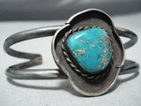 Exceptional Vintage Native American Navajo Royston Turquoise Sterling Silver Bracelet Old-Nativo Arts