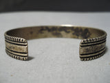Exceptional Vintage Native American Navajo Sawtooth Border Bracelet Cuff-Nativo Arts