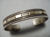 Exceptional Vintage Native American Navajo Sawtooth Border Bracelet Cuff-Nativo Arts