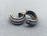 Exceptional Vintage Native American Navajo Sterling Silver Earrings-Nativo Arts