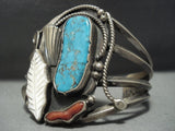 Exceptional Vintage Navajo Turquoise Sterling Silver Bracelet-Nativo Arts