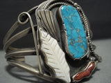 Exceptional Vintage Navajo Turquoise Sterling Silver Bracelet-Nativo Arts