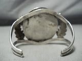 Exceptionally Detailed Turquoise Vintage Native American Navajo Sterling Silver Bracelet-Nativo Arts