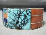 Expert Roger Tsabetsaye Vintage Native American Zuni Turquoise Sterling Silver Bracelet-Nativo Arts
