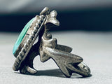 Expressive Vintage Native American Navajo Turquoise Sterling Silver Ring-Nativo Arts