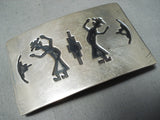 Expressive Vintage Navajo Sterling Silver Buckle Native American Old-Nativo Arts