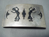 Expressive Vintage Navajo Sterling Silver Buckle Native American Old-Nativo Arts