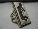 Exquisite Vintage Hopi Kokopelli Sterling Silver Native American Ring Old-Nativo Arts