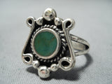 Exquisite Vintage Native American Navajo Cerrillos Turquoise Sterling Silver Ring-Nativo Arts