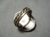 Exquisite Vintage Native American Navajo Pilot Mountain Turquoise Sterling Silver Old-Nativo Arts