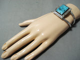 Exquisite Vintage Native American Navajo Sleeping Beauty Turquoise Sterling Silver Bracelet-Nativo Arts