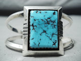 Exquisite Vintage Native American Navajo Sleeping Beauty Turquoise Sterling Silver Bracelet-Nativo Arts