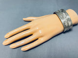 Exquisite Vintage Native American Navajo Sterling Silver Bracelet-Nativo Arts