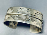Exquisite Vintage Native American Navajo Sterling Silver Bracelet-Nativo Arts
