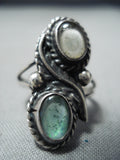 Exquisite Vintage Navajo Native American Abalone Sterling Silver Ring-Nativo Arts